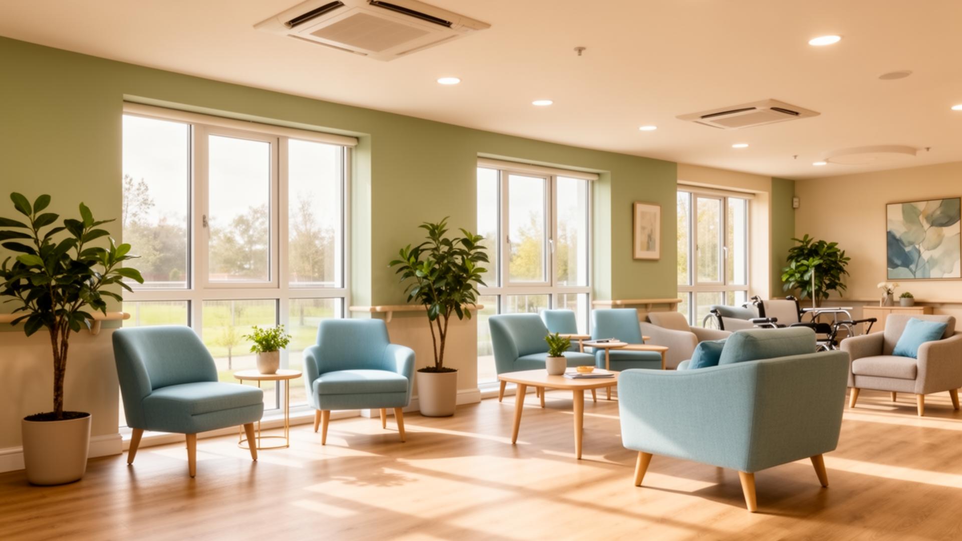 Bright community lounge