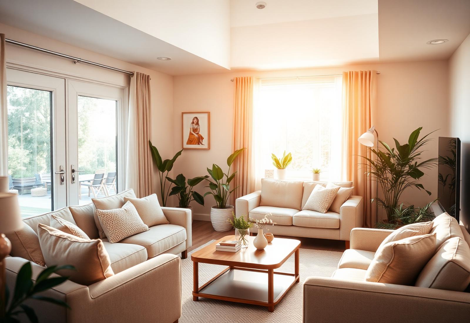 Bright, welcoming supported-living interior